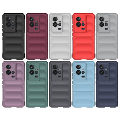 vivo iQOO 11 5G Magic Shield TPU + Flannel Phone Case: Durable, Non-toxic, Easy Access, Stylish Design