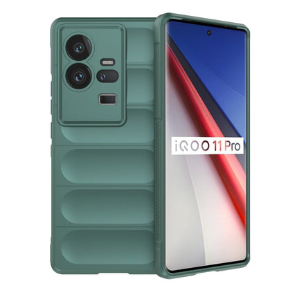 vivo iQOO 11 Pro 5G Magic Shield TPU + Flannel Phone Case: Durable, Non-toxic, Easy Access, Stylish Design