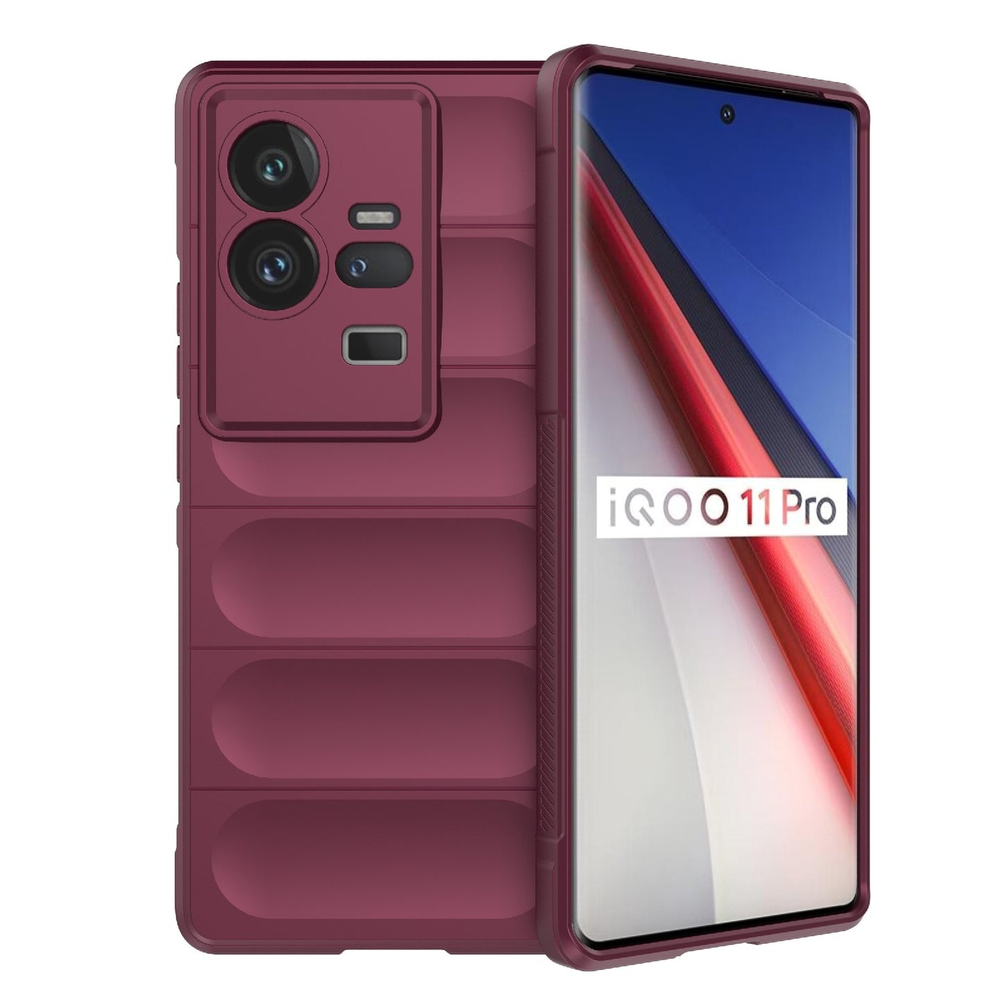 vivo iQOO 11 Pro 5G Magic Shield TPU + Flannel Phone Case: Durable, Non-toxic, Easy Access, Stylish Design