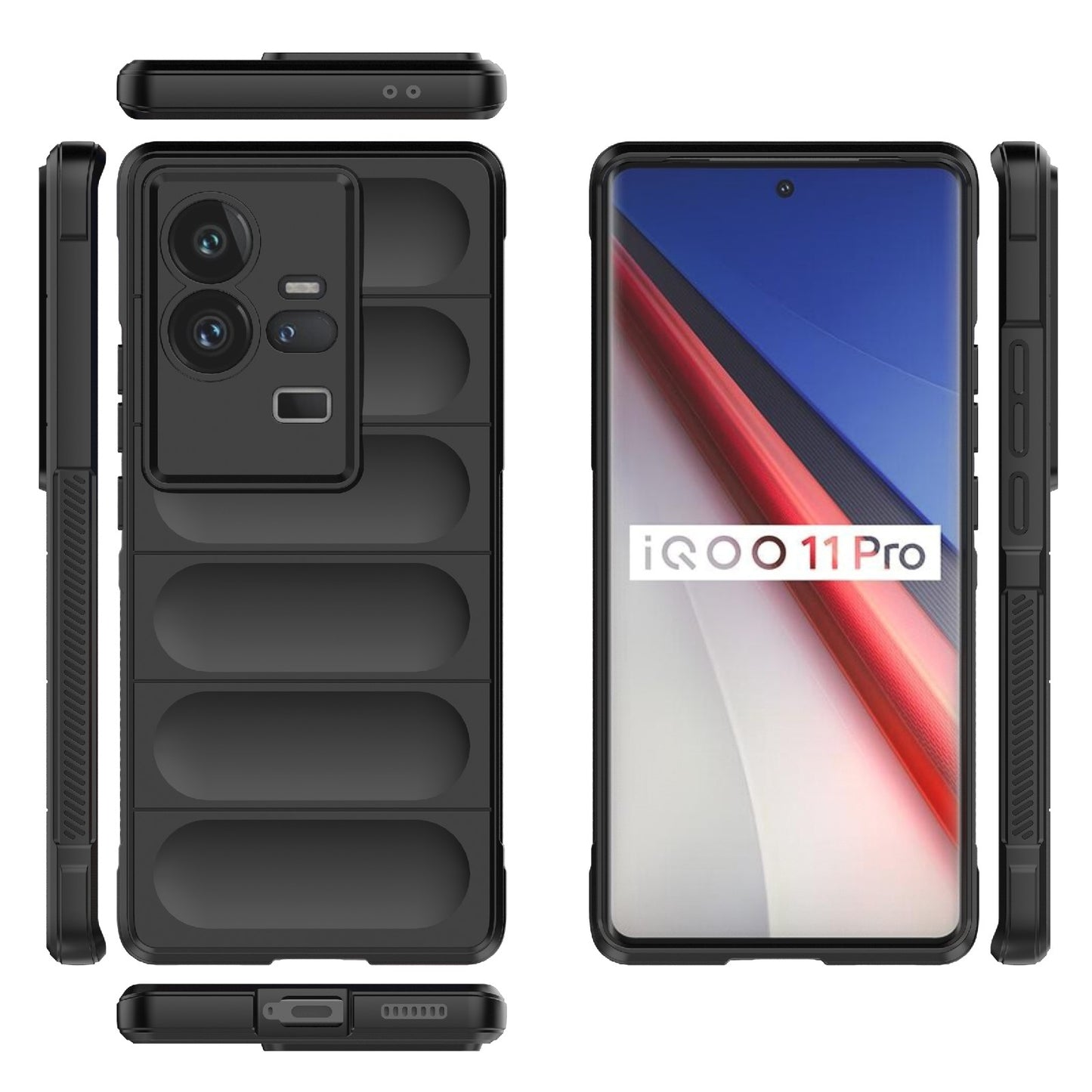 vivo iQOO 11 Pro 5G Magic Shield TPU + Flannel Phone Case: Durable, Non-toxic, Easy Access, Stylish Design
