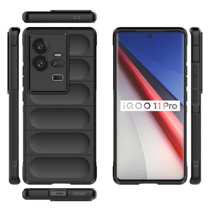 vivo iQOO 11 Pro 5G Magic Shield TPU + Flannel Phone Case: Durable, Non-toxic, Easy Access, Stylish Design