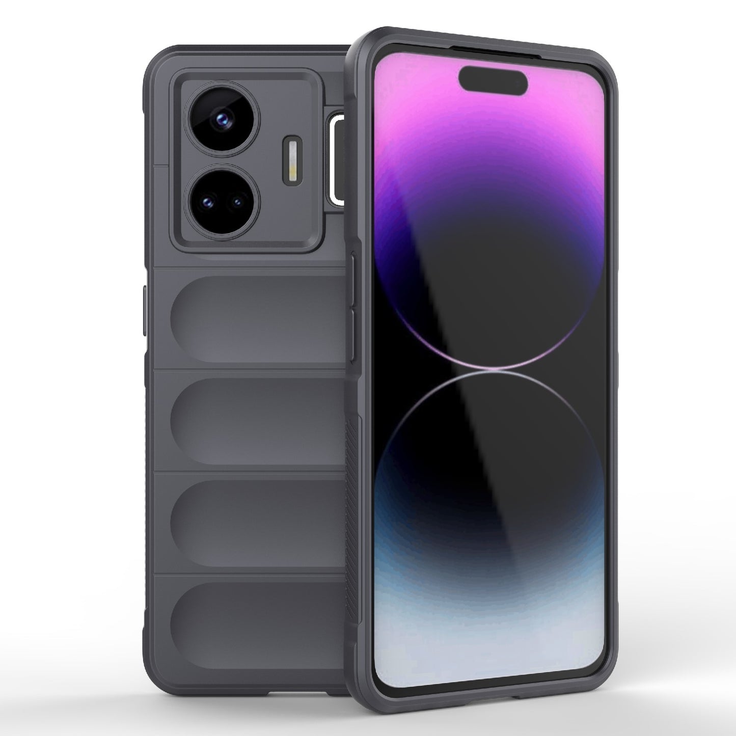 Realme GT Neo 5 5G Magic Shield TPU + Flannel Phone Case: Durable, Non-toxic, Easy Access, Stylish Design