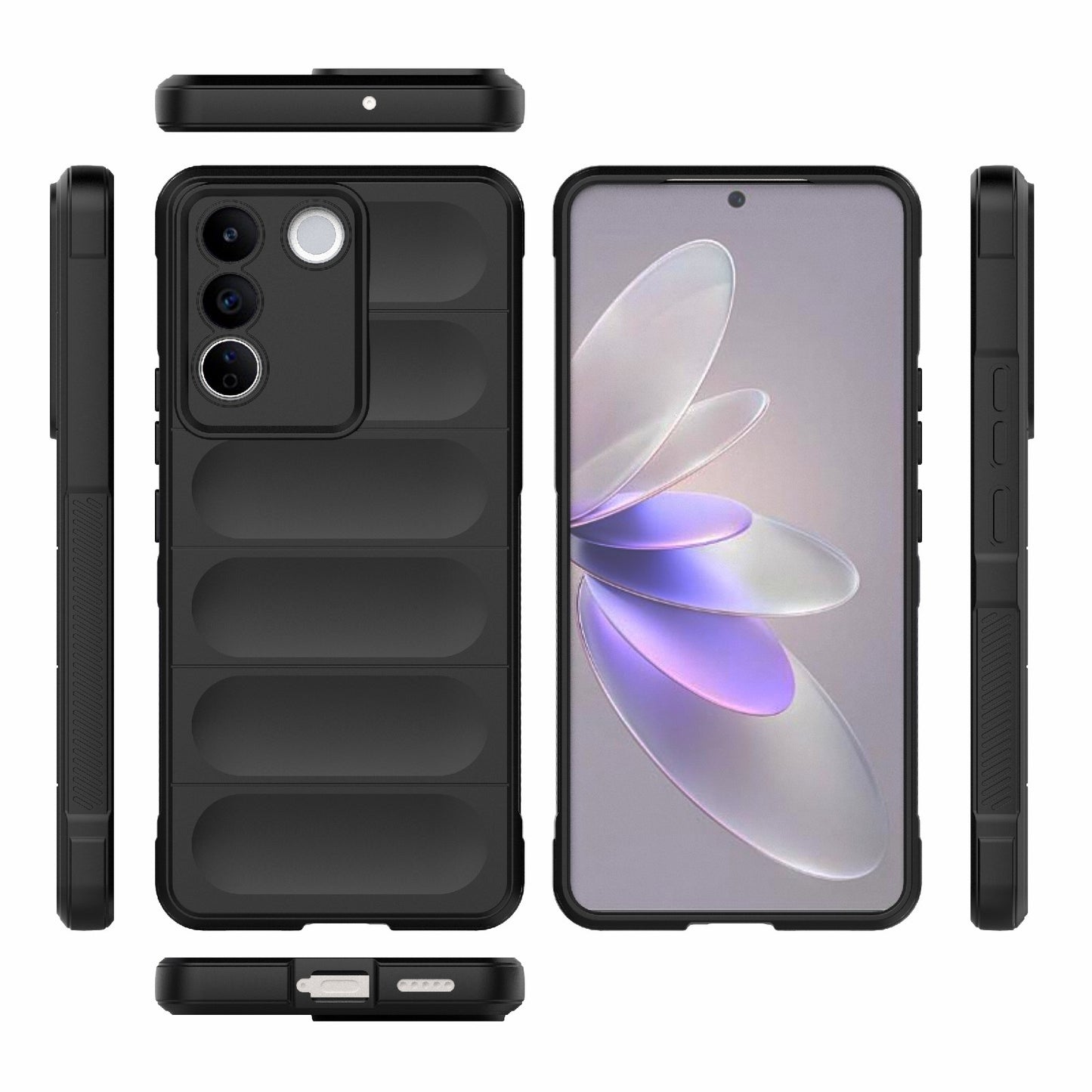 vivo S16e 5G Magic Shield TPU + Flannel Phone Case: Durable, Non-toxic, Easy Access, Stylish Design