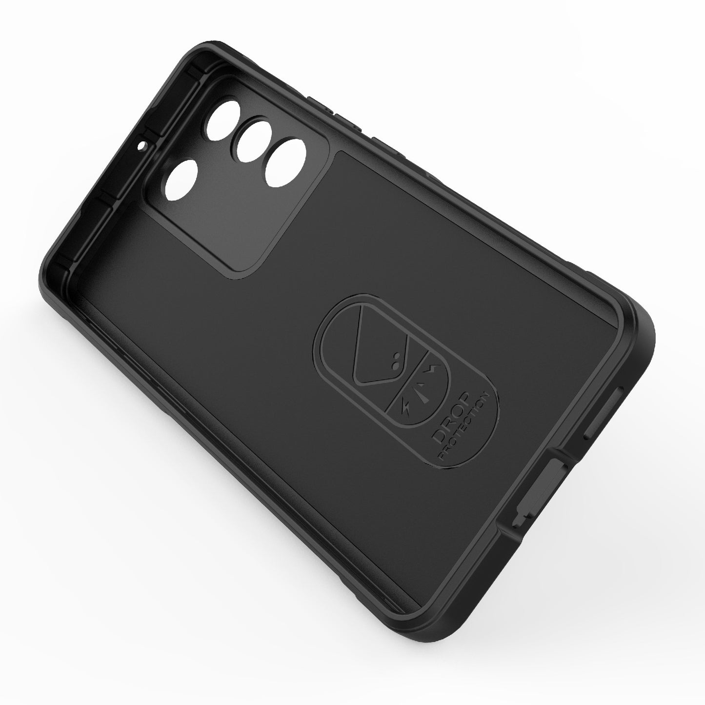 vivo S16e 5G Magic Shield TPU + Flannel Phone Case: Durable, Non-toxic, Easy Access, Stylish Design