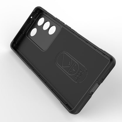 vivo S16 Pro 5G Magic Shield TPU + Flannel Phone Case: Durable, Non-toxic, Easy Access, Stylish Design