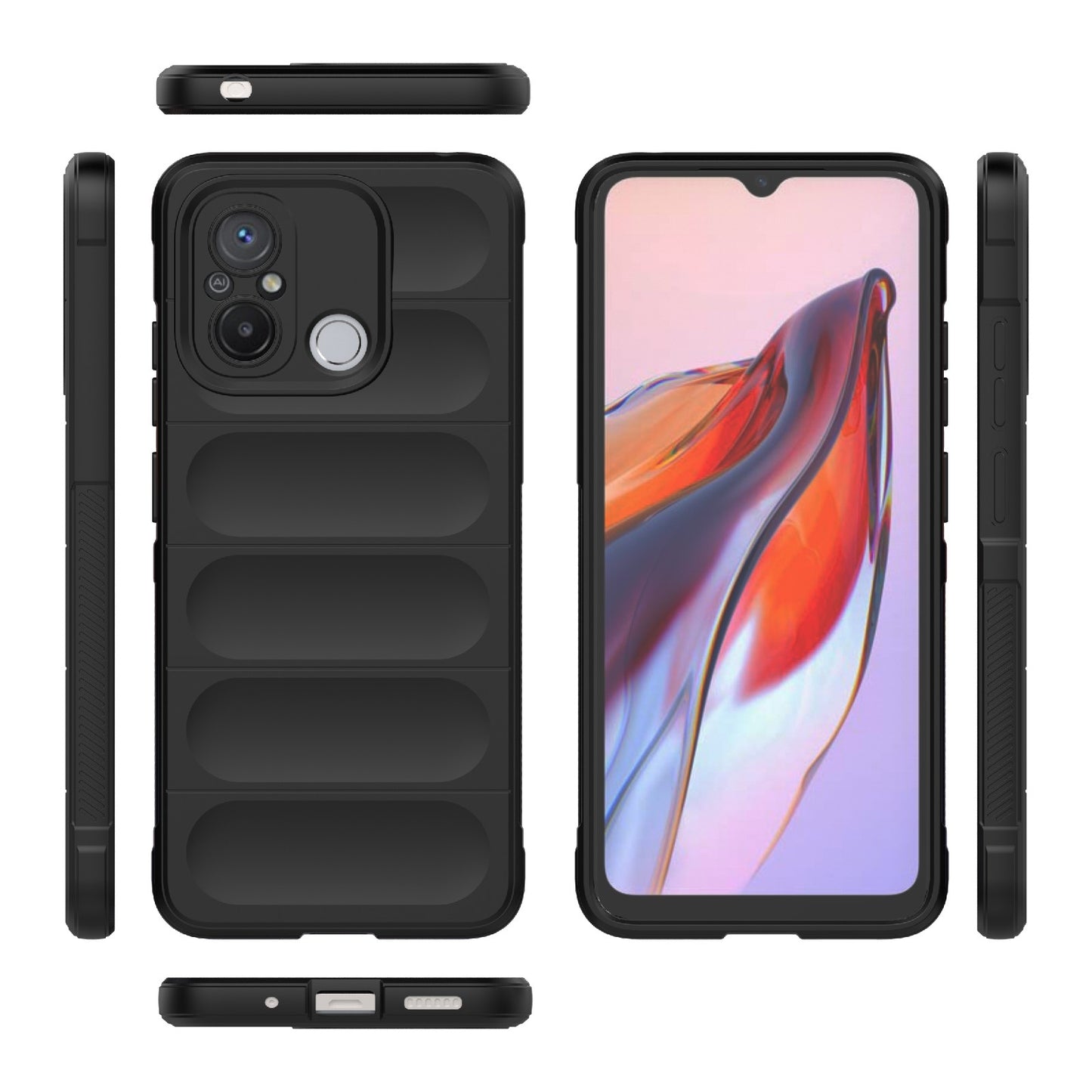 Xiaomi Redmi 12C Magic Shield TPU + Flannel Phone Case: Durable, Non-toxic, Easy Access, Stylish Design