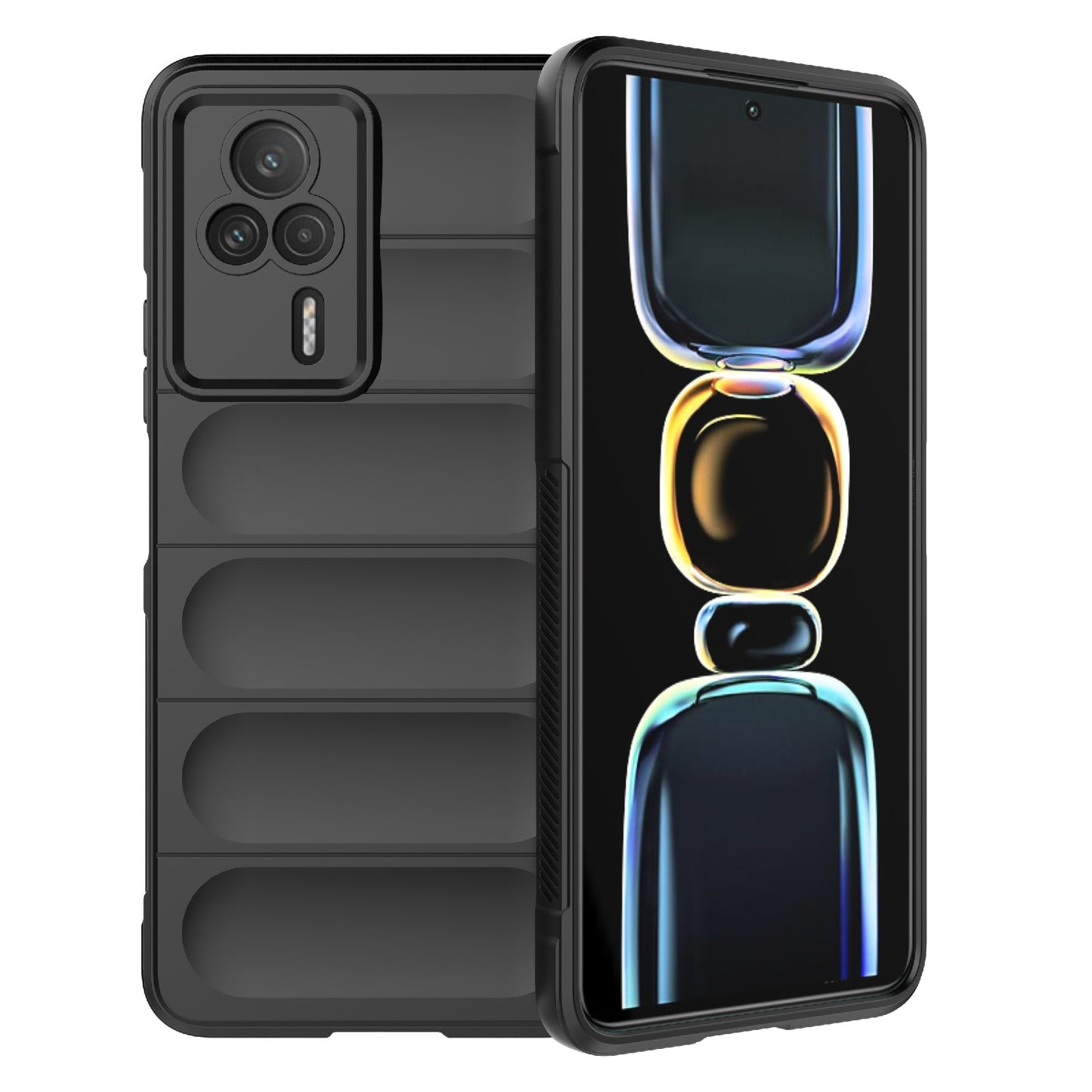 Xiaomi Redmi K60E 5G Magic Shield TPU + Flannel Phone Case: Durable, Non-toxic, Easy Access, Stylish Design