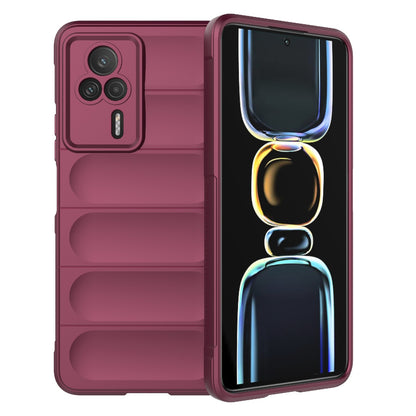 Xiaomi Redmi K60E 5G Magic Shield TPU + Flannel Phone Case: Durable, Non-toxic, Easy Access, Stylish Design