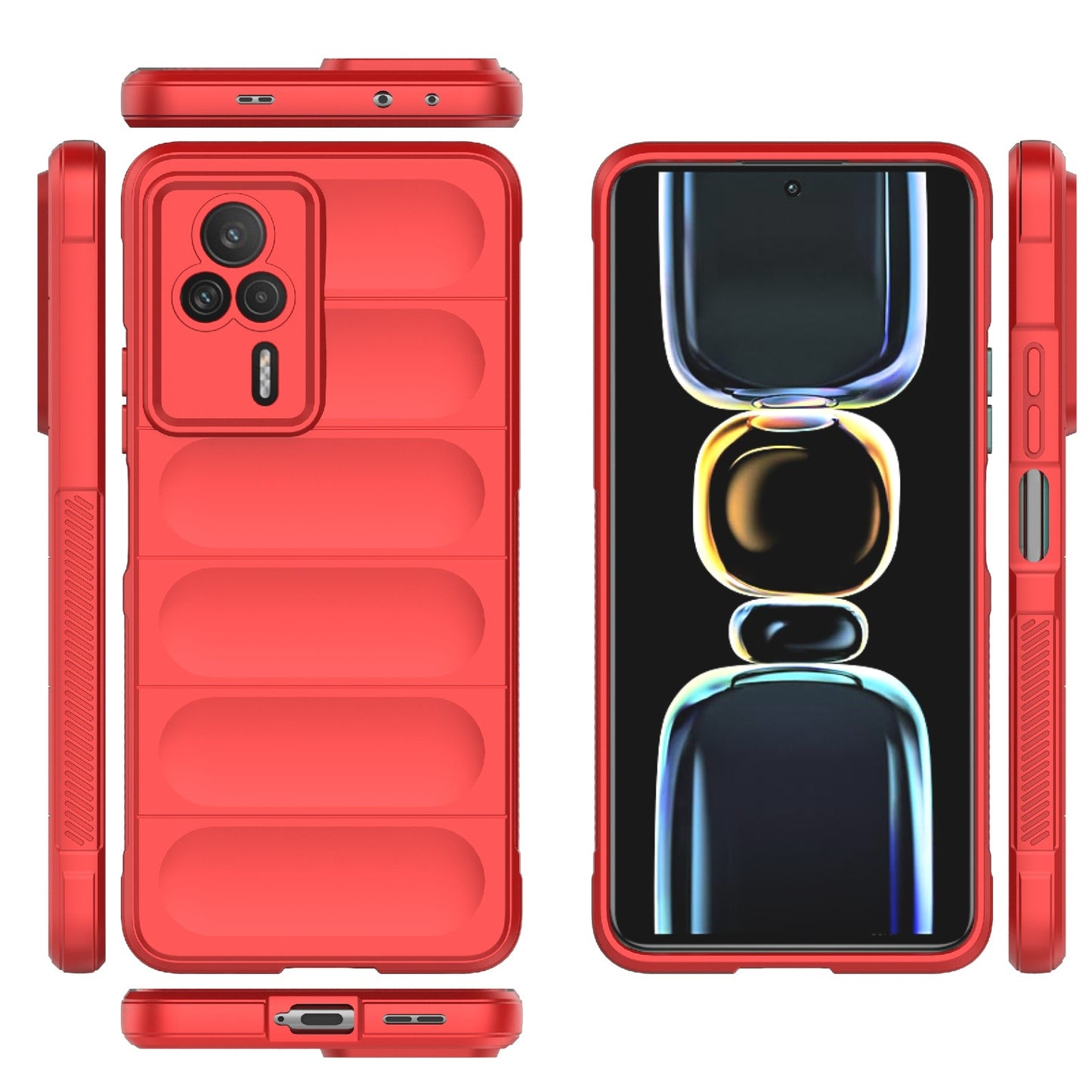 Xiaomi Redmi K60E 5G Magic Shield TPU + Flannel Phone Case: Durable, Non-toxic, Easy Access, Stylish Design