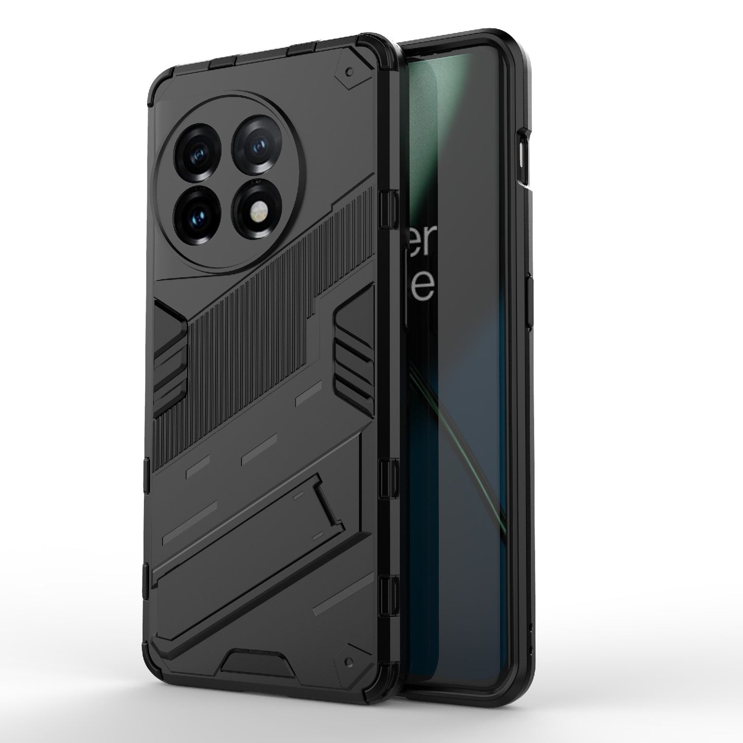 OnePlus 11 5G Shockproof Phone Case - Punk Armor 2-in-1 PC + TPU with Invisible Holder