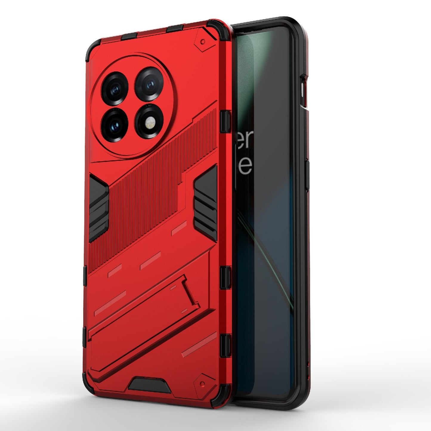 OnePlus 11 5G Shockproof Phone Case - Punk Armor 2-in-1 PC + TPU with Invisible Holder