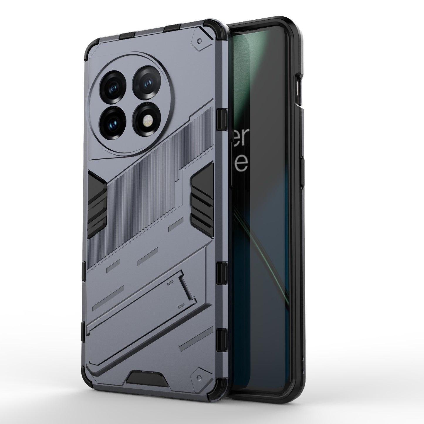 OnePlus 11 5G Shockproof Phone Case - Punk Armor 2-in-1 PC + TPU with Invisible Holder