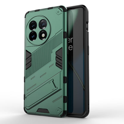 OnePlus 11 5G Shockproof Phone Case - Punk Armor 2-in-1 PC + TPU with Invisible Holder