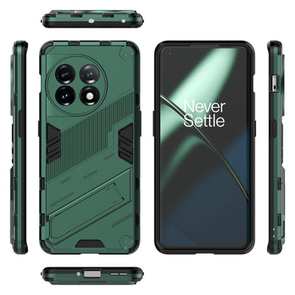 OnePlus 11 5G Shockproof Phone Case - Punk Armor 2-in-1 PC + TPU with Invisible Holder