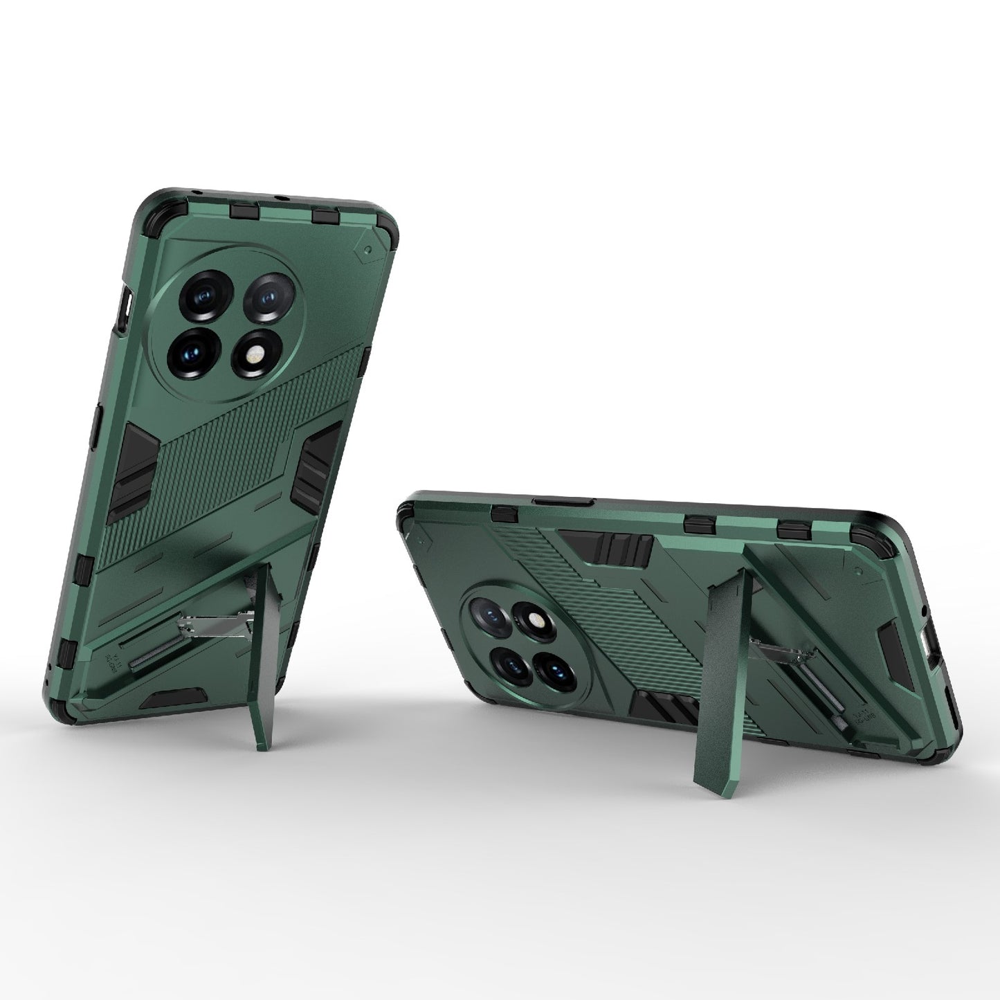 OnePlus 11 5G Shockproof Phone Case - Punk Armor 2-in-1 PC + TPU with Invisible Holder