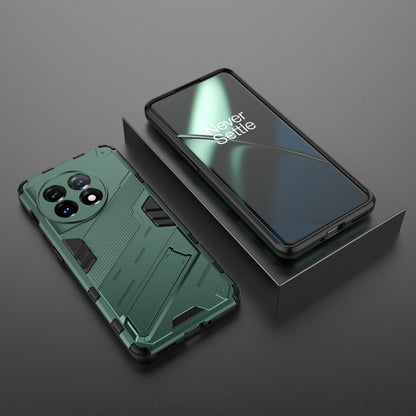 OnePlus 11 5G Shockproof Phone Case - Punk Armor 2-in-1 PC + TPU with Invisible Holder