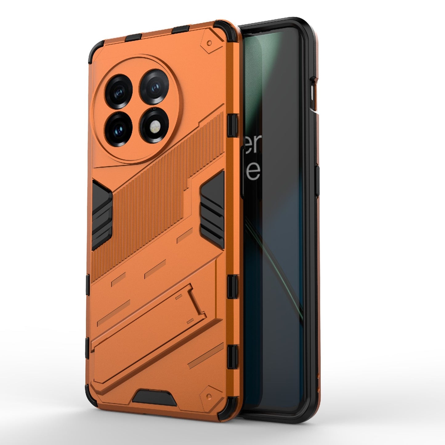 OnePlus 11 5G Shockproof Phone Case - Punk Armor 2-in-1 PC + TPU with Invisible Holder
