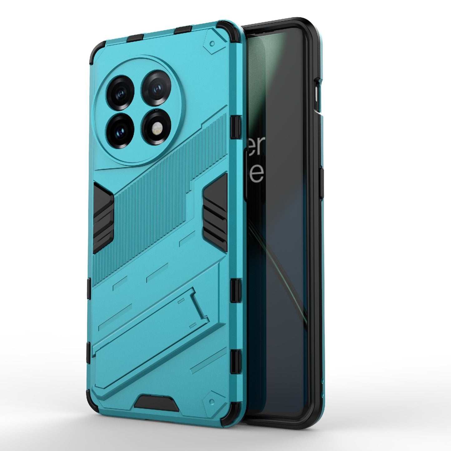 OnePlus 11 5G Shockproof Phone Case - Punk Armor 2-in-1 PC + TPU with Invisible Holder