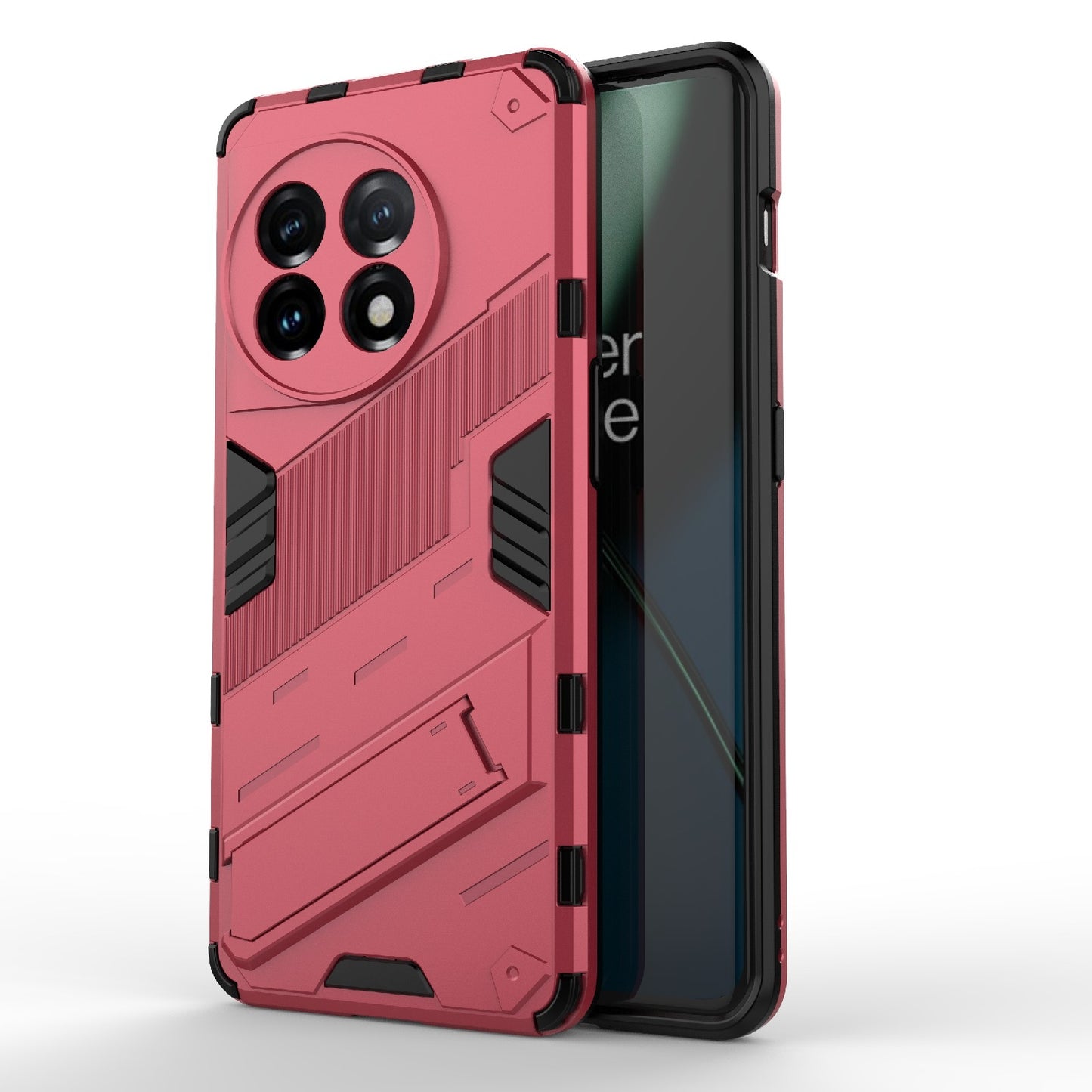 OnePlus 11 5G Shockproof Phone Case - Punk Armor 2-in-1 PC + TPU with Invisible Holder