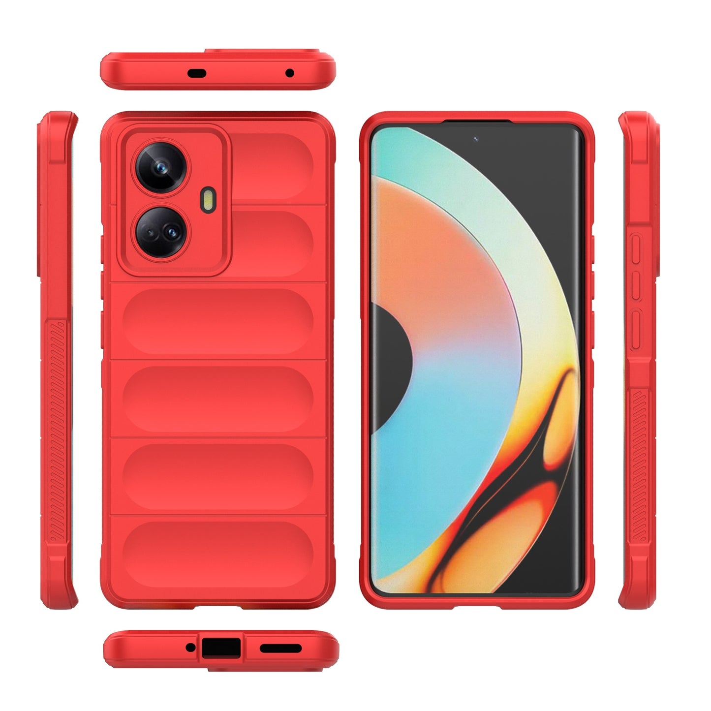 Realme 10 Pro+ 5G Magic Shield TPU + Flannel Phone Case: Durable, Non-toxic, Easy Access, Stylish Design