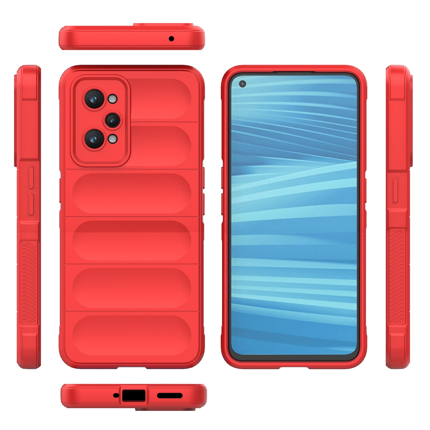 Realme GT2 Magic Shield TPU + Flannel Phone Case: Durable, Non-toxic, Easy Access, Stylish Design