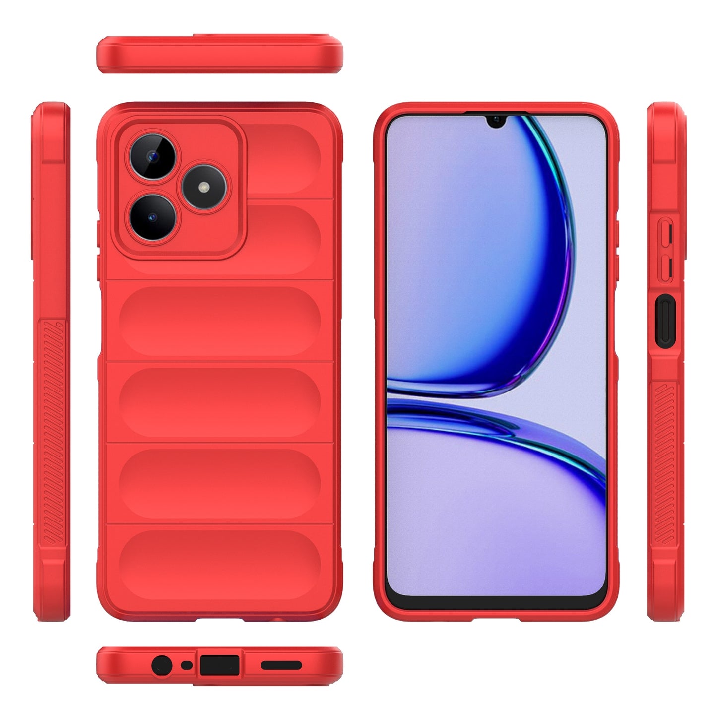 Realme C53 4G Magic Shield TPU + Flannel Phone Case: Durable, Non-toxic, Easy Access, Stylish Design
