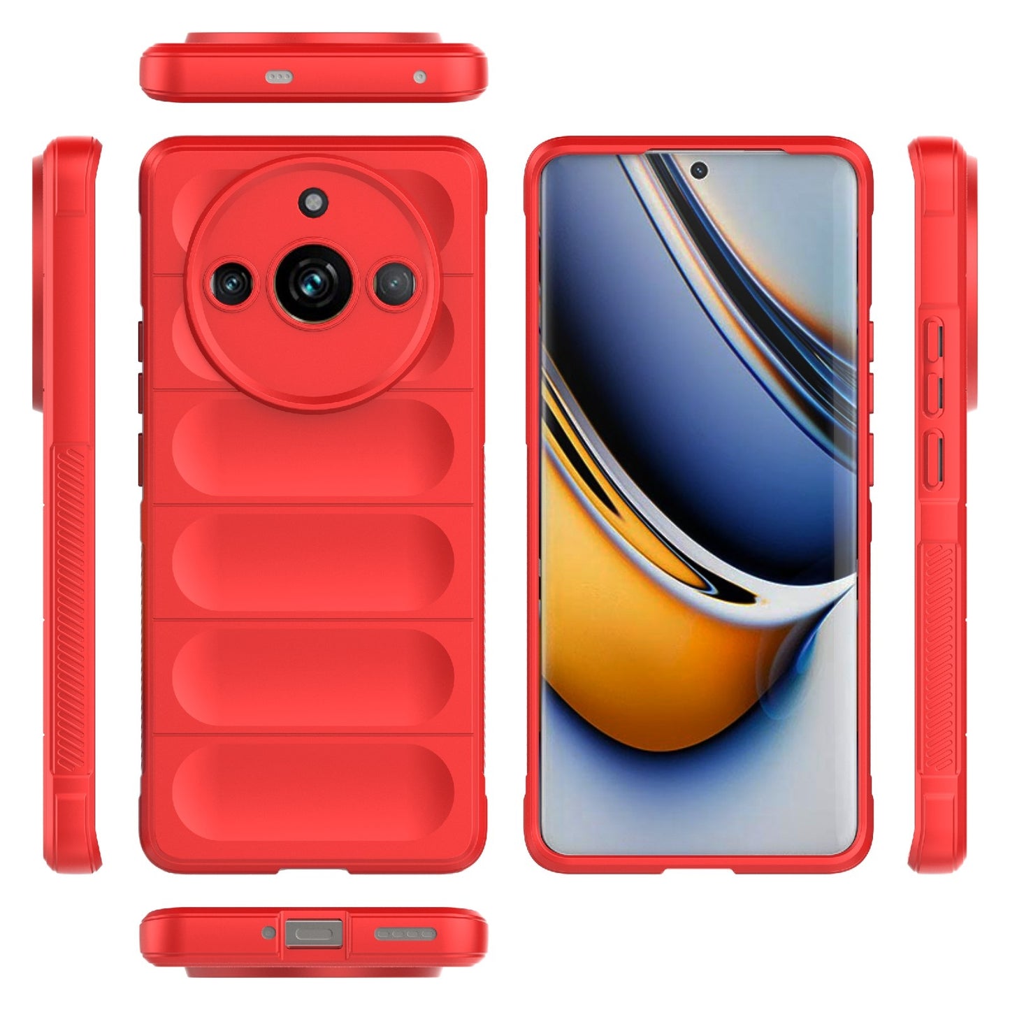 Realme 11 Pro+ 5G Magic Shield TPU + Flannel Phone Case: Durable, Non-toxic, Easy Access, Stylish Design