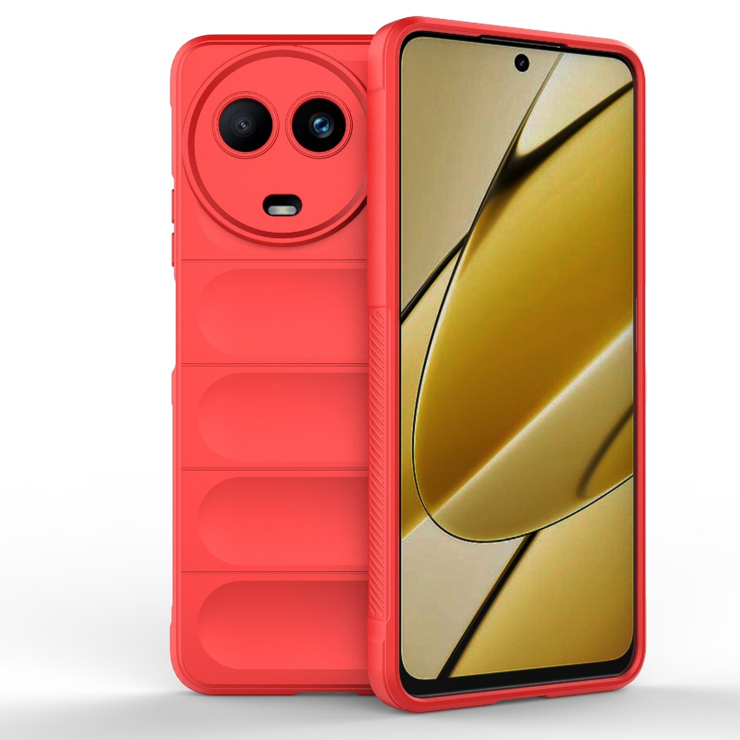 Realme 11 5G Global Magic Shield TPU + Flannel Phone Case: Durable, Non-toxic, Easy Access, Stylish Design