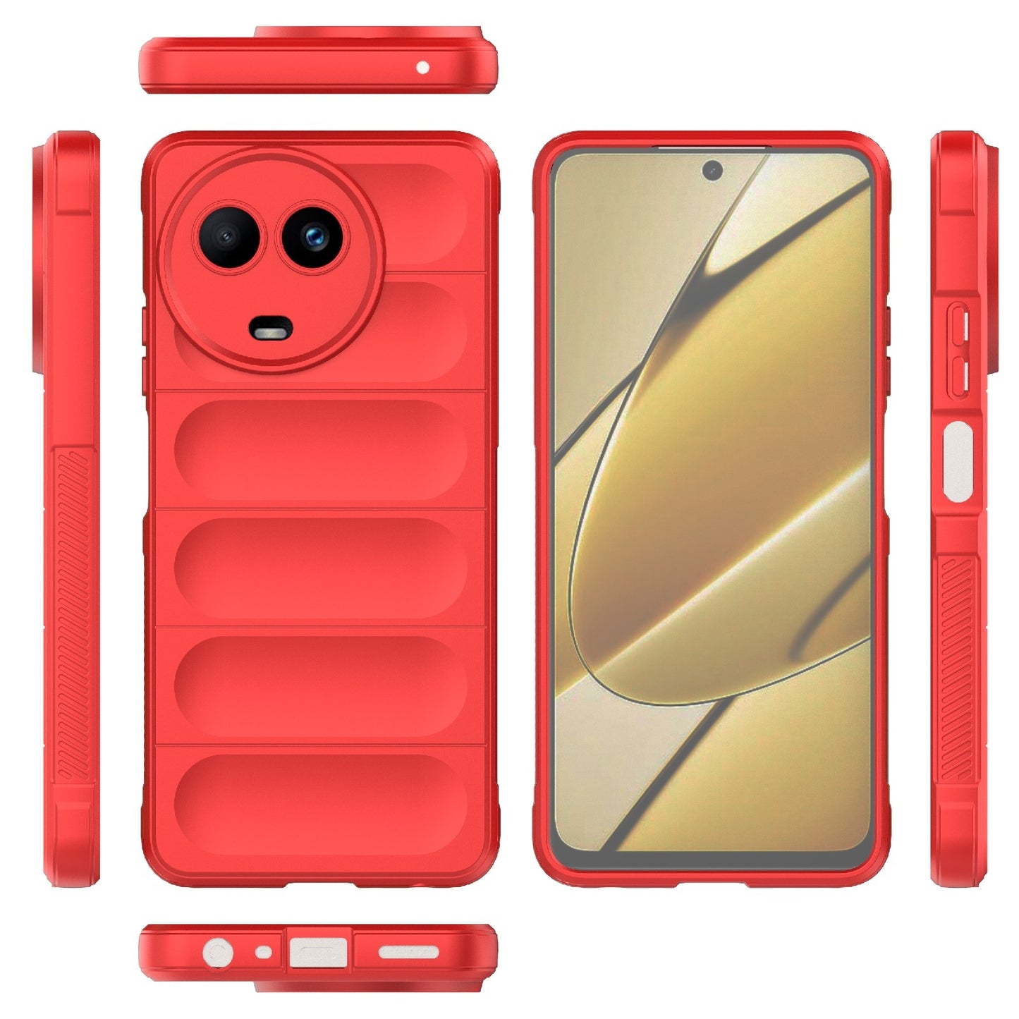 Realme 11 5G Global Magic Shield TPU + Flannel Phone Case: Durable, Non-toxic, Easy Access, Stylish Design