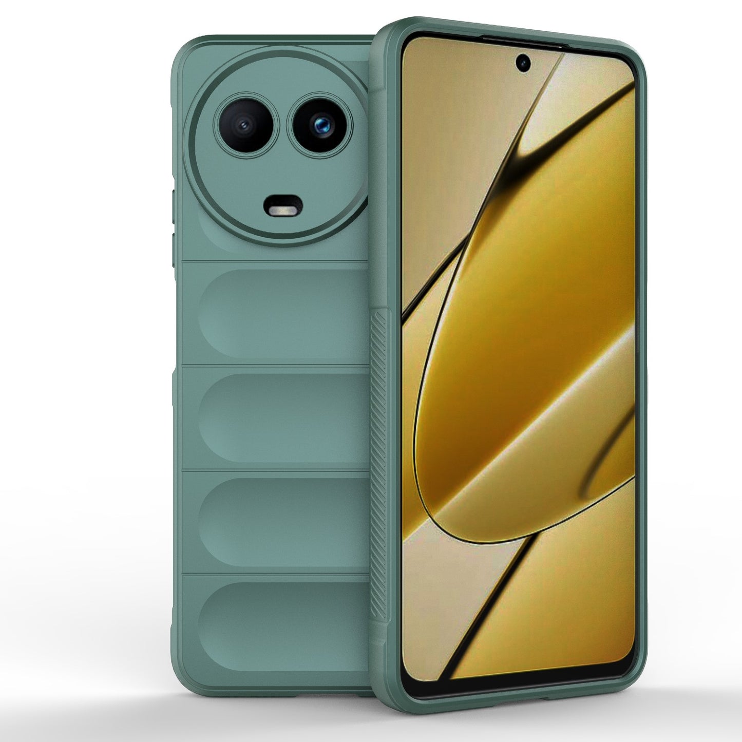 Realme 11 5G Global Magic Shield TPU + Flannel Phone Case: Durable, Non-toxic, Easy Access, Stylish Design