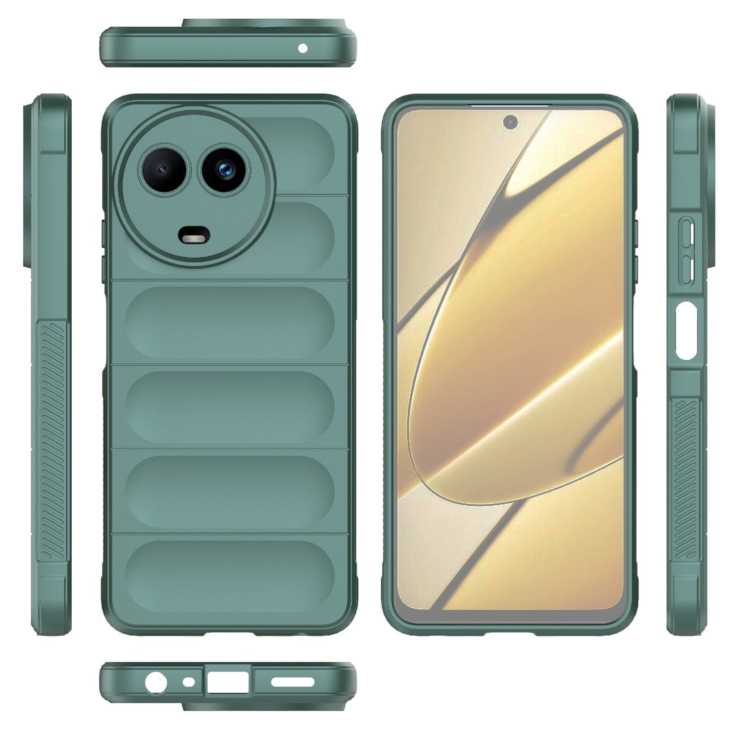 Realme 11 5G Global Magic Shield TPU + Flannel Phone Case: Durable, Non-toxic, Easy Access, Stylish Design