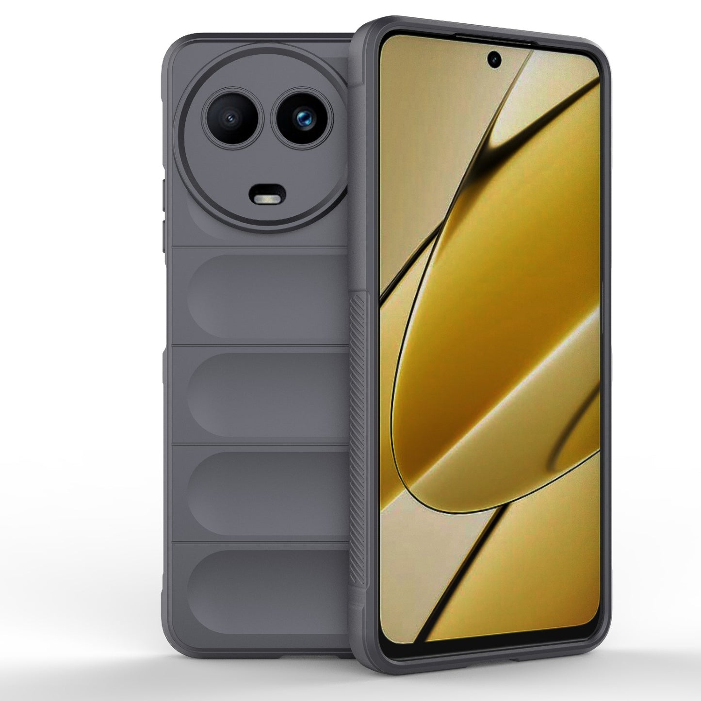 Realme 11 5G Global Magic Shield TPU + Flannel Phone Case: Durable, Non-toxic, Easy Access, Stylish Design