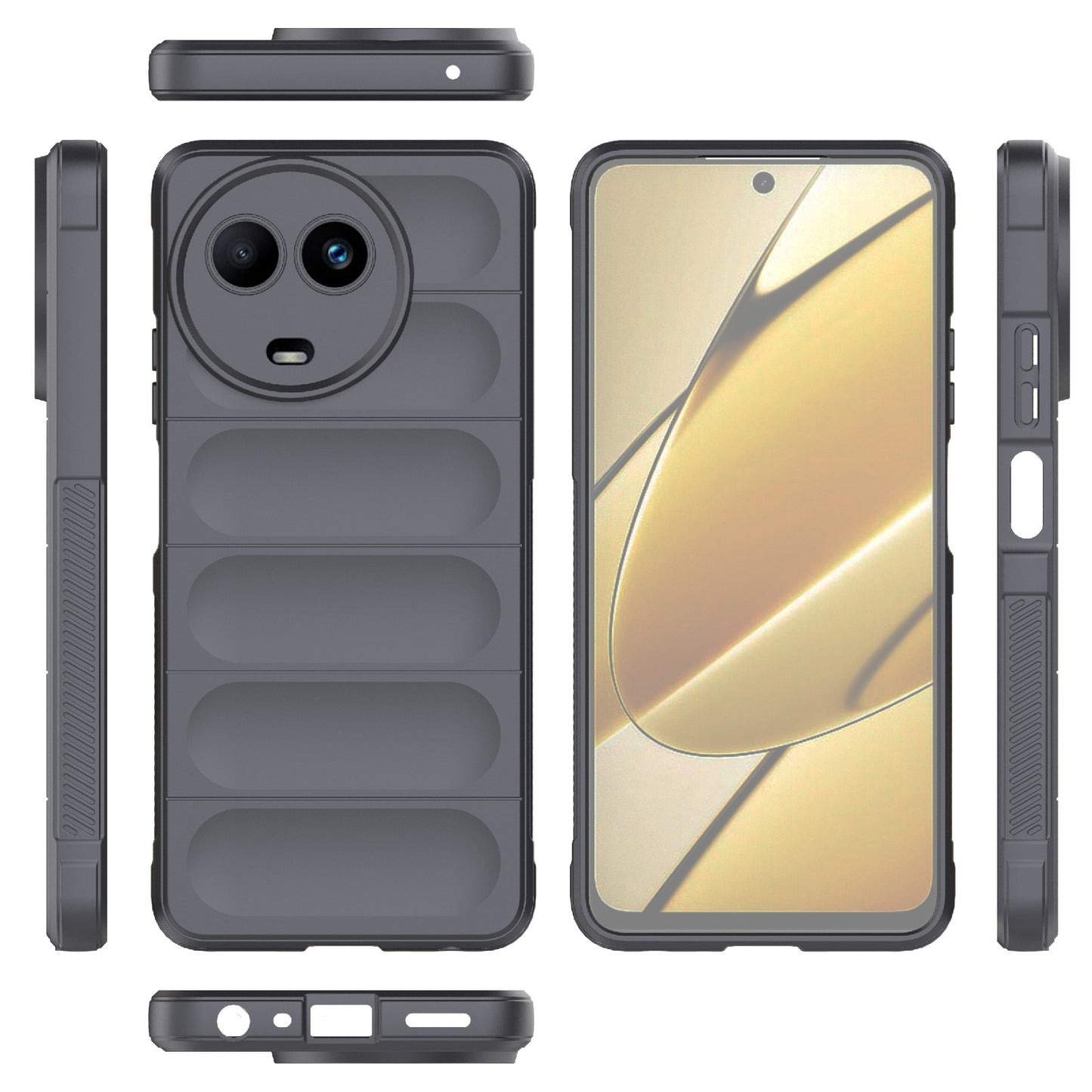 Realme 11 5G Global Magic Shield TPU + Flannel Phone Case: Durable, Non-toxic, Easy Access, Stylish Design