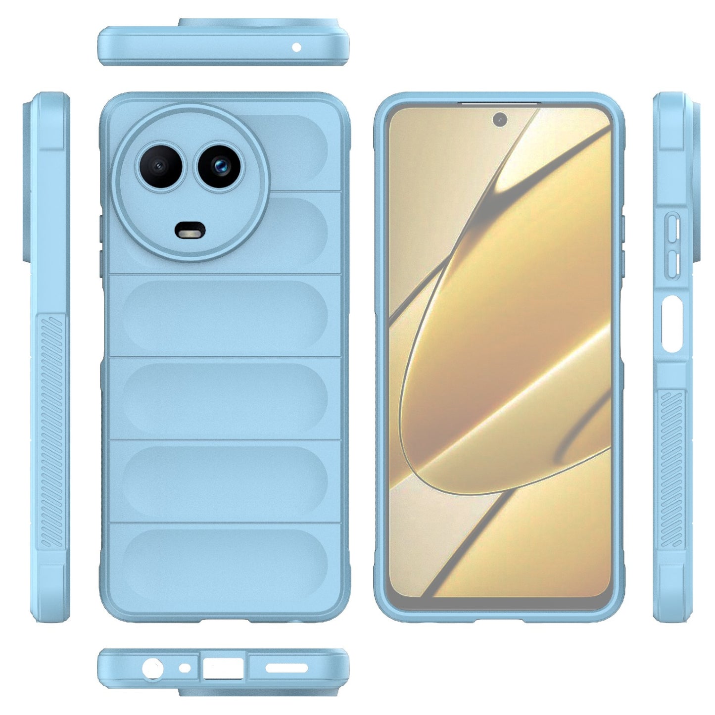 Realme 11 5G Global Magic Shield TPU + Flannel Phone Case: Durable, Non-toxic, Easy Access, Stylish Design