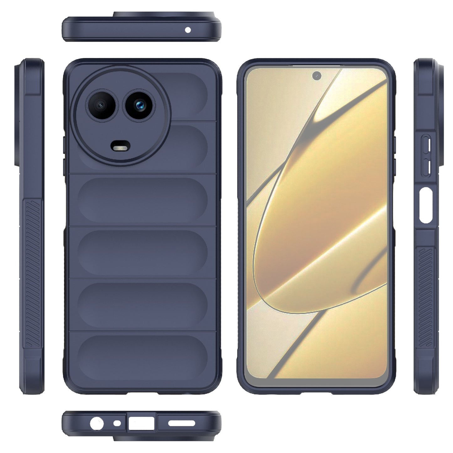 Realme 11 5G Global Magic Shield TPU + Flannel Phone Case: Durable, Non-toxic, Easy Access, Stylish Design