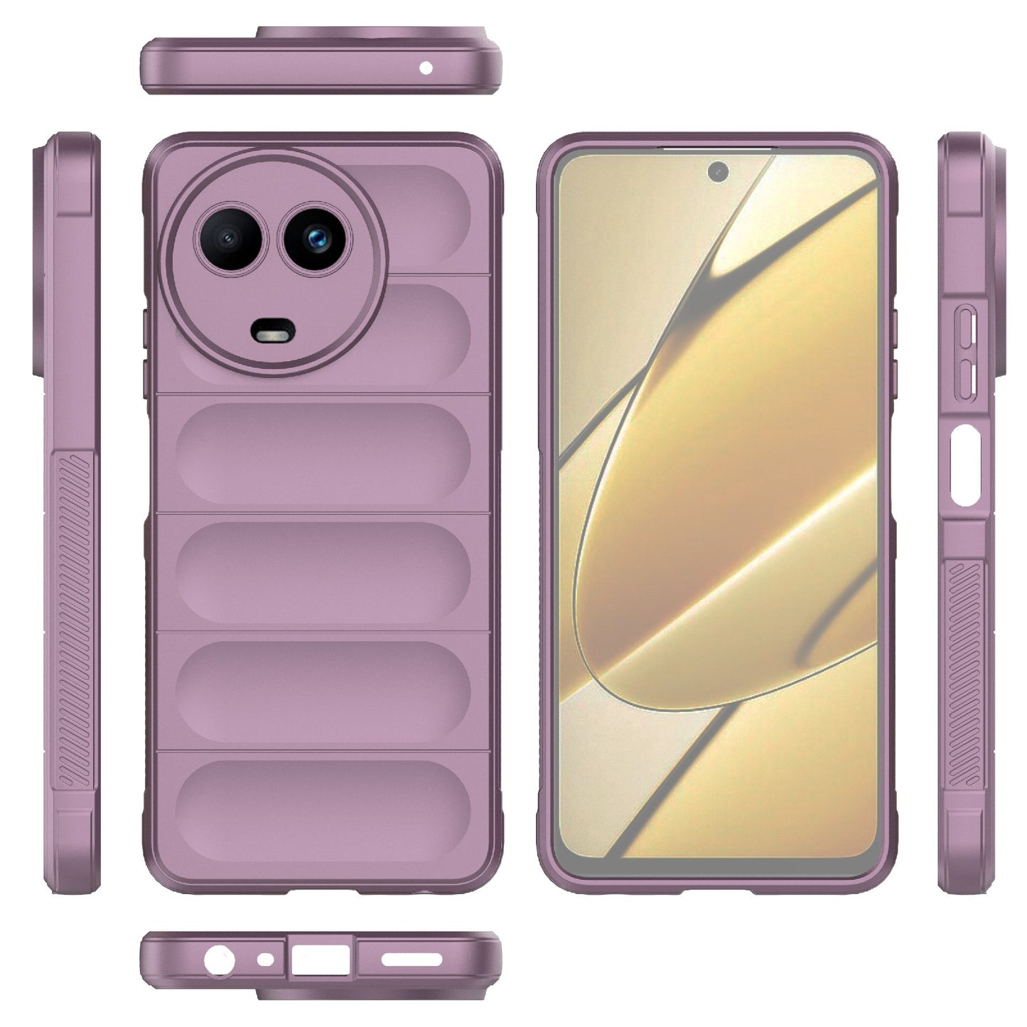Realme 11 5G Global Magic Shield TPU + Flannel Phone Case: Durable, Non-toxic, Easy Access, Stylish Design