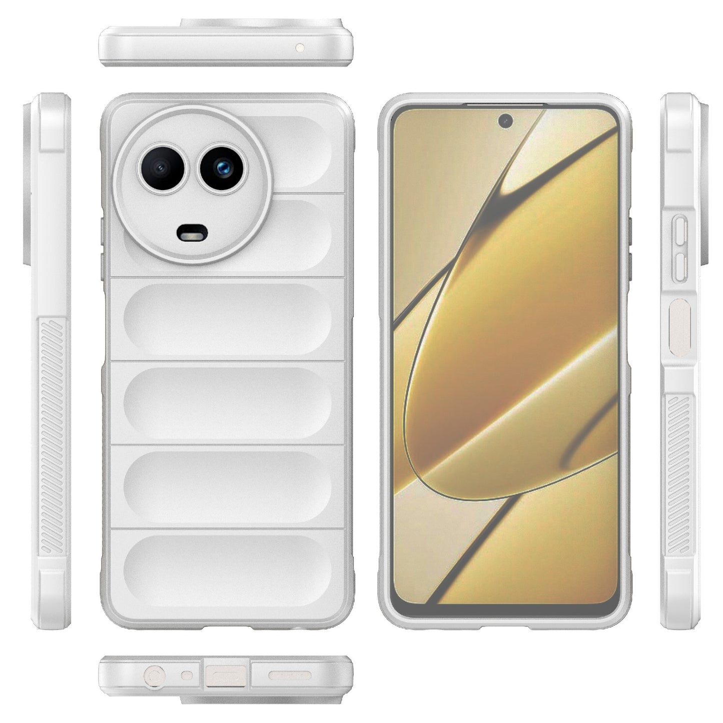 Realme 11 5G Global Magic Shield TPU + Flannel Phone Case: Durable, Non-toxic, Easy Access, Stylish Design