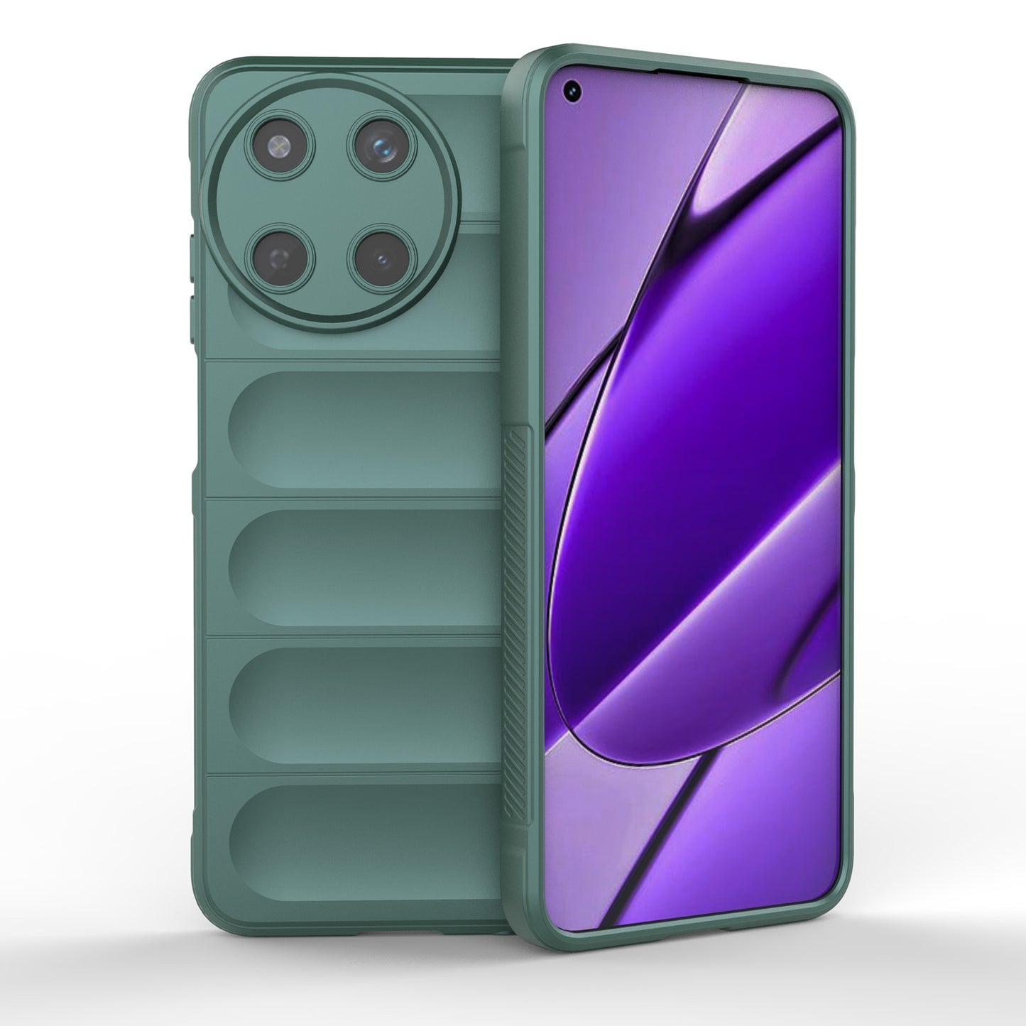 Realme 11 4G Global Magic Shield TPU + Flannel Phone Case: Durable, Non-toxic, Easy Access, Stylish Design