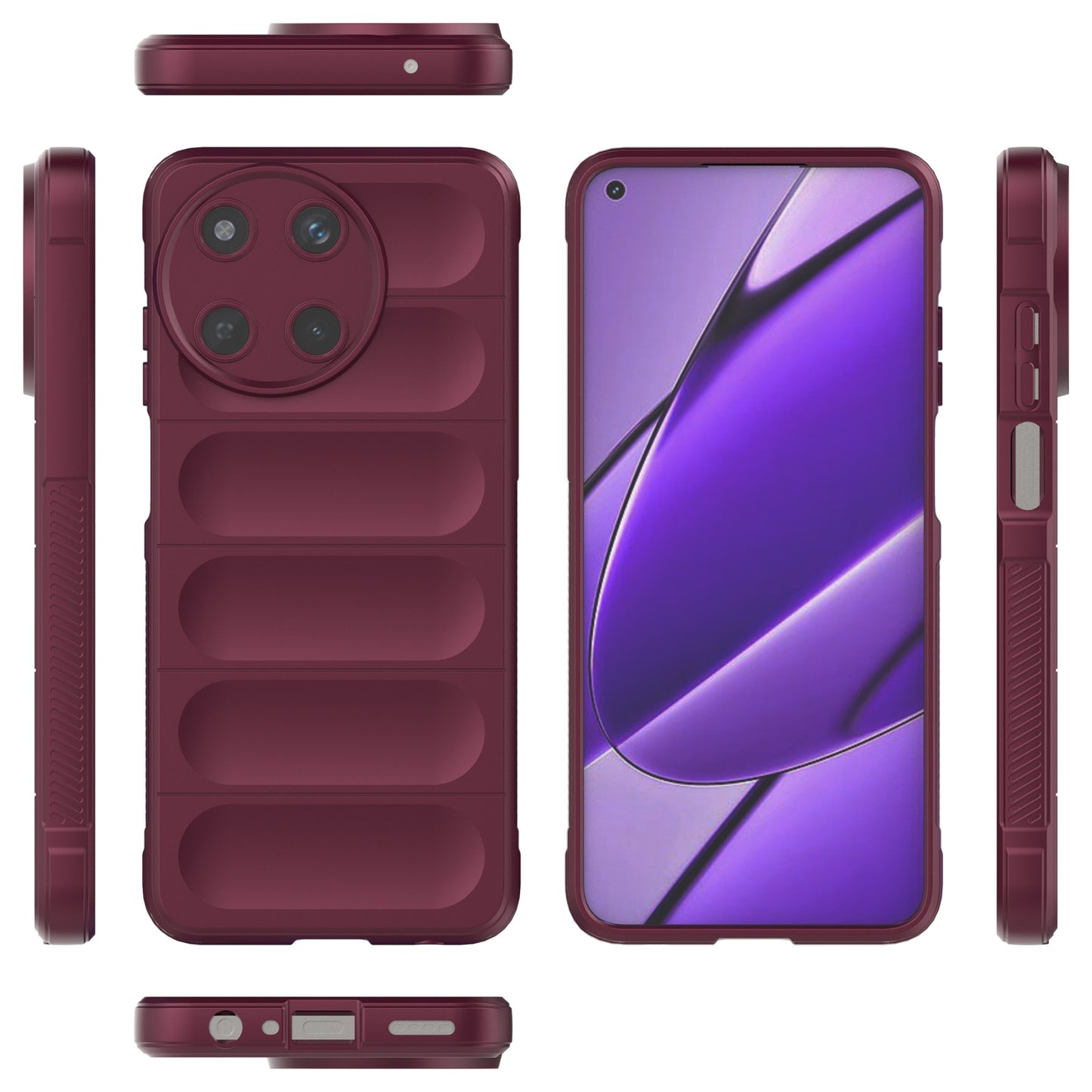 Realme 11 4G Global Magic Shield TPU + Flannel Phone Case: Durable, Non-toxic, Easy Access, Stylish Design
