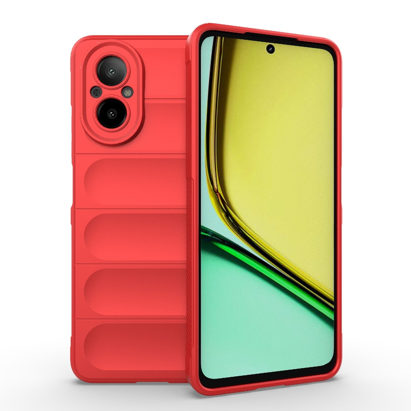 Realme C67 4G Global Magic Shield TPU + Flannel Phone Case: Durable, Non-toxic, Easy Access, Stylish Design