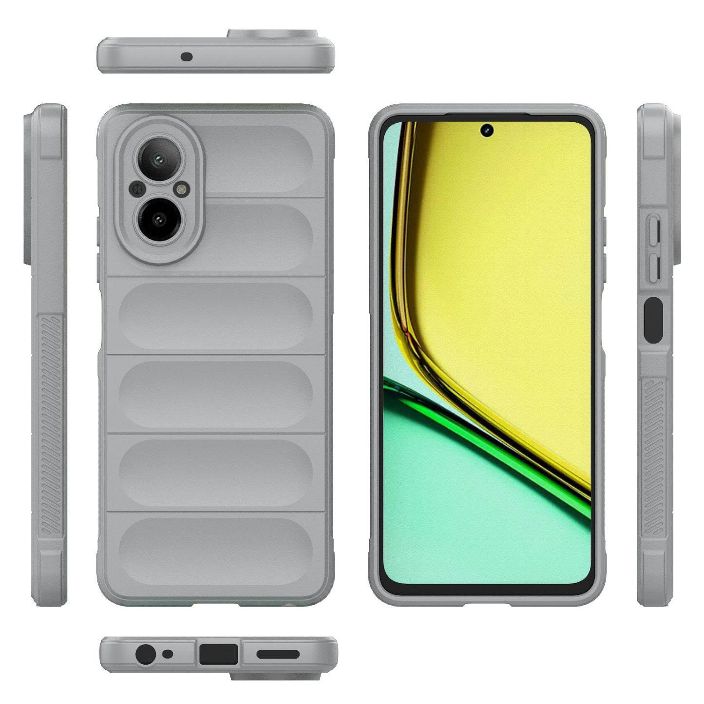 Realme C67 4G Global Magic Shield TPU + Flannel Phone Case: Durable, Non-toxic, Easy Access, Stylish Design
