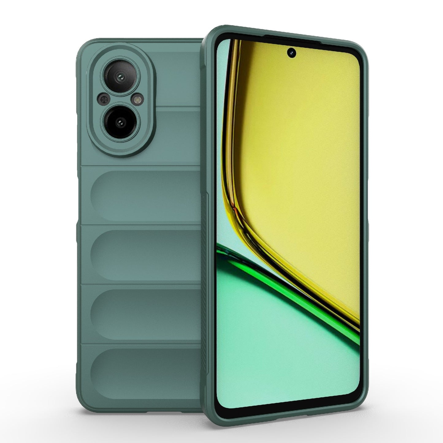 Realme C67 4G Global Magic Shield TPU + Flannel Phone Case: Durable, Non-toxic, Easy Access, Stylish Design