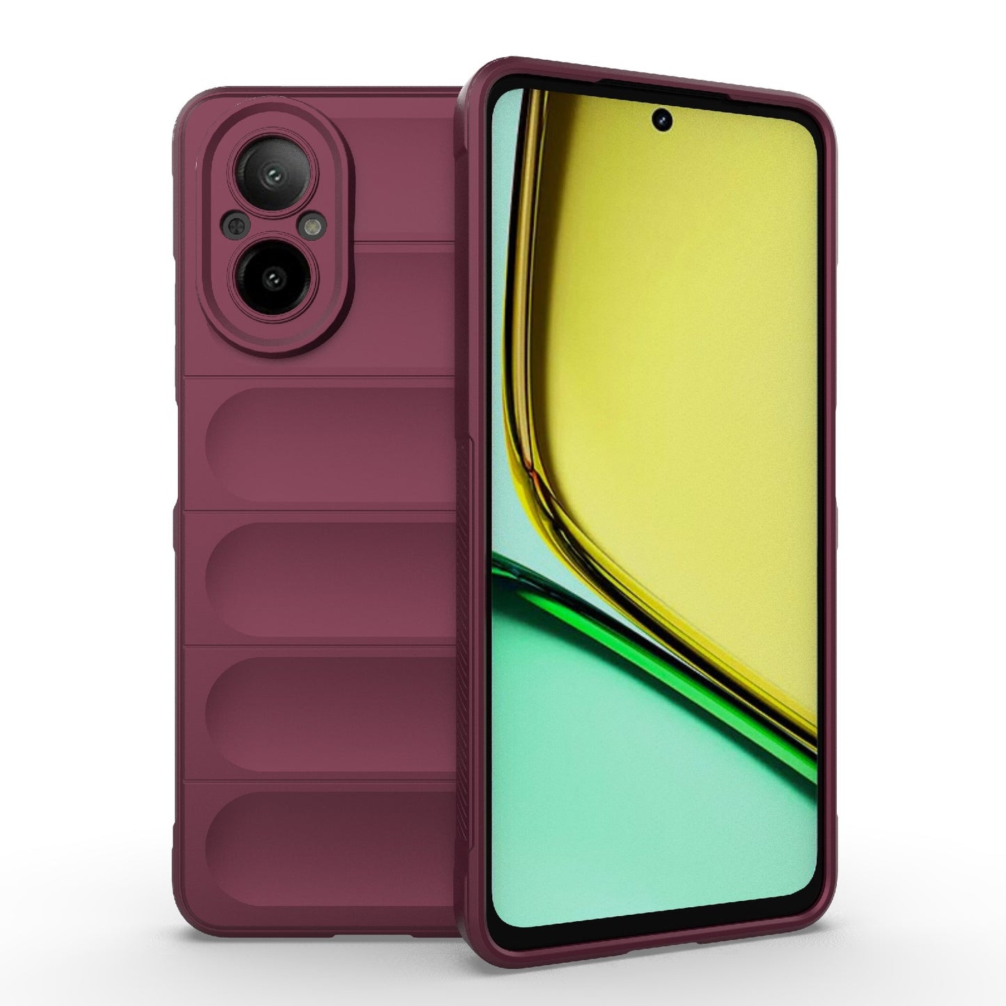 Realme C67 4G Global Magic Shield TPU + Flannel Phone Case: Durable, Non-toxic, Easy Access, Stylish Design