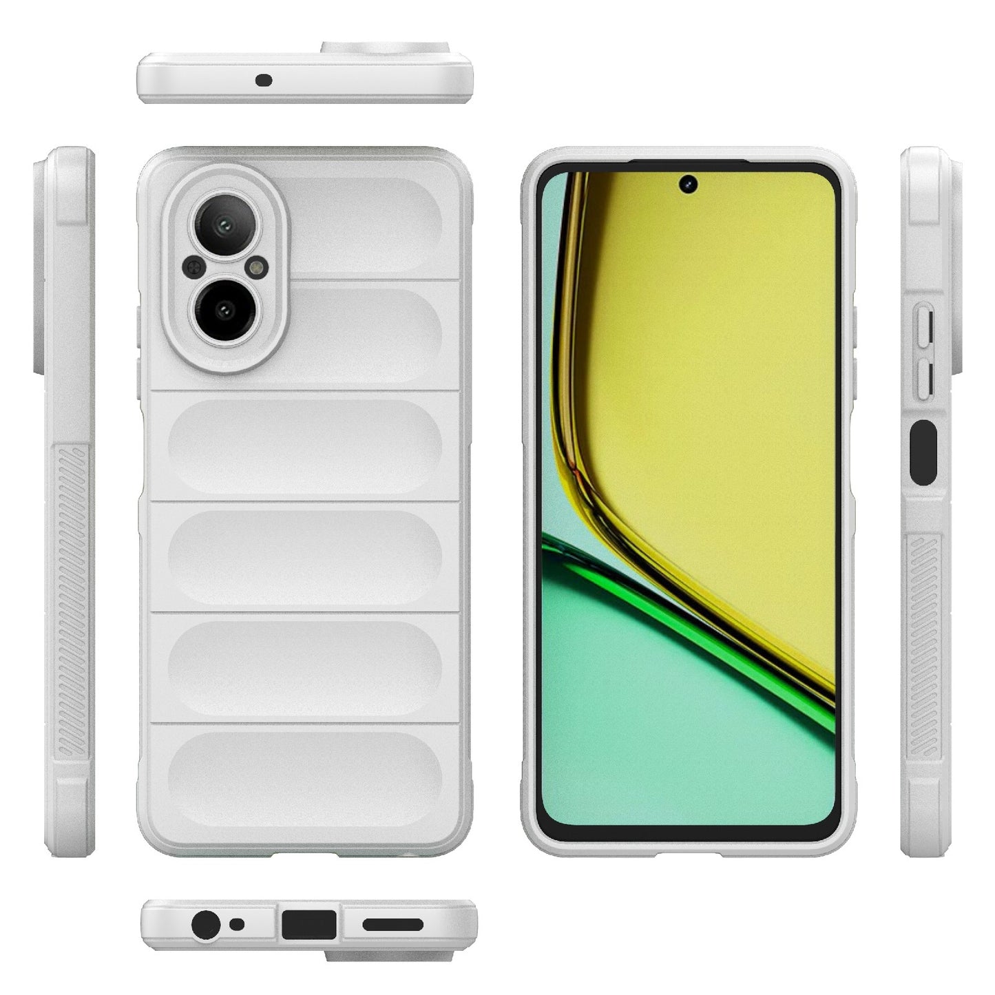 Realme C67 4G Global Magic Shield TPU + Flannel Phone Case: Durable, Non-toxic, Easy Access, Stylish Design
