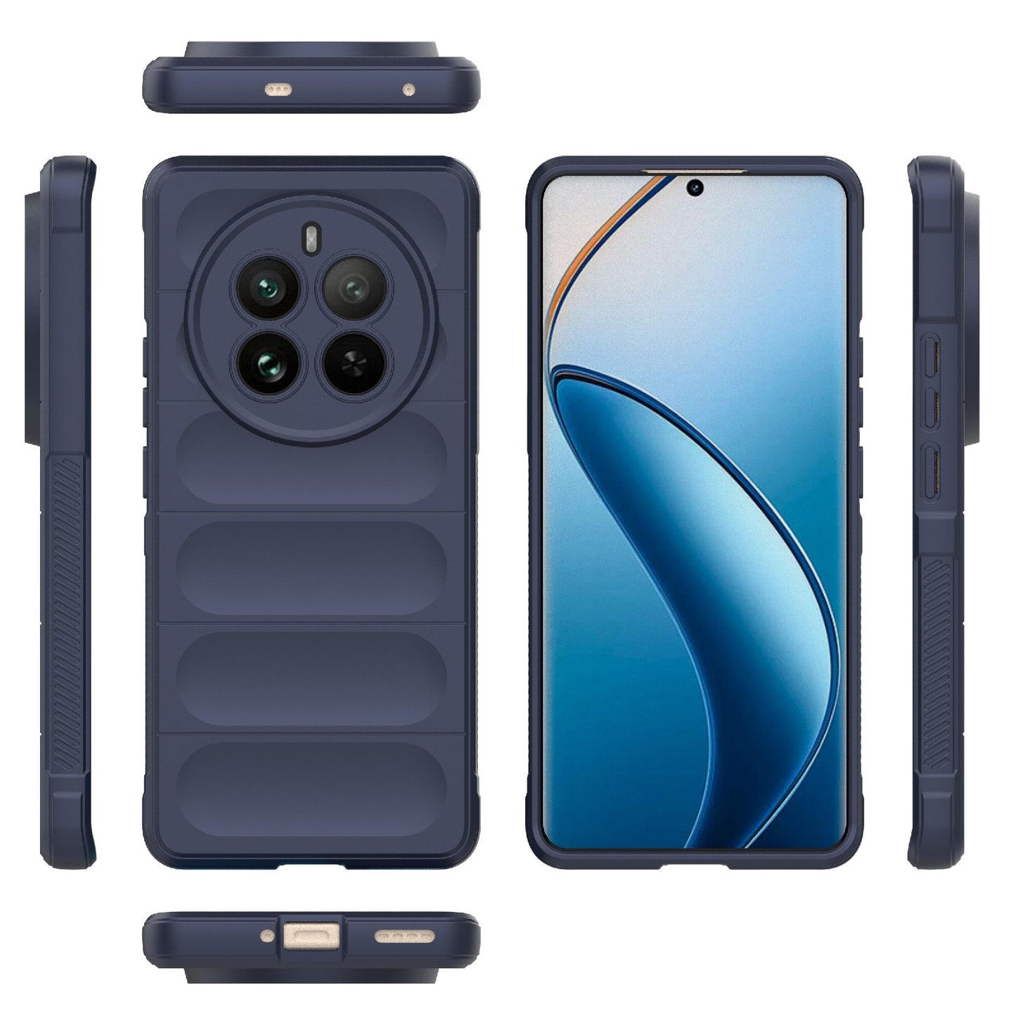 Realme 12 Pro+ Magic Shield TPU + Flannel Phone Case: Durable, Non-toxic, Easy Access, Stylish Design