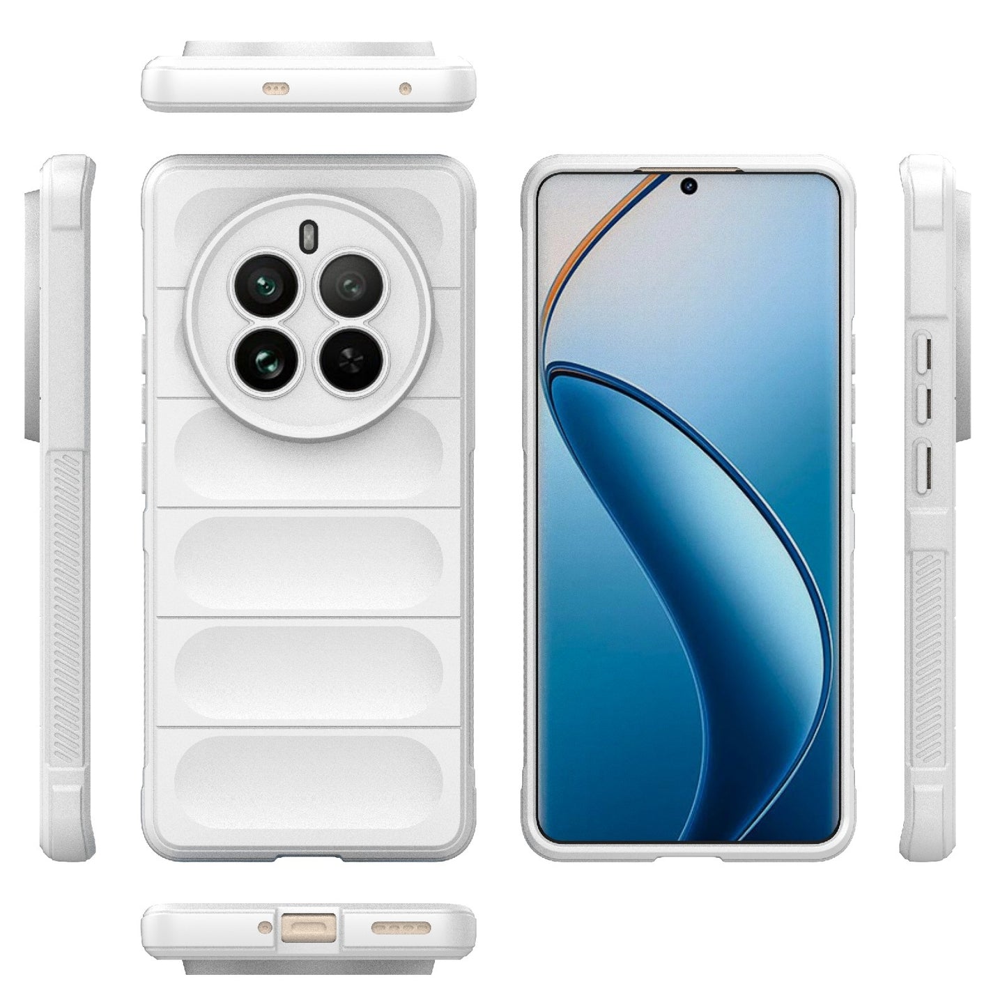Realme 12 Pro+ Magic Shield TPU + Flannel Phone Case: Durable, Non-toxic, Easy Access, Stylish Design