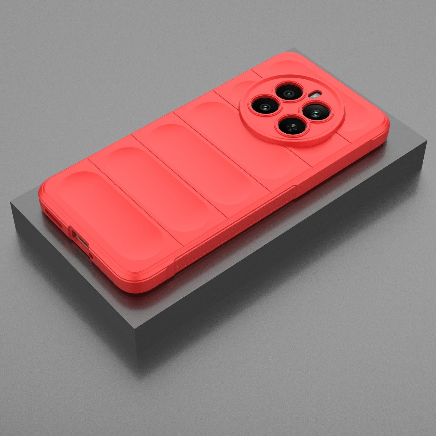 Realme 12+ 5G Global Magic Shield TPU + Flannel Phone Case: Durable, Non-toxic, Easy Access, Stylish Design
