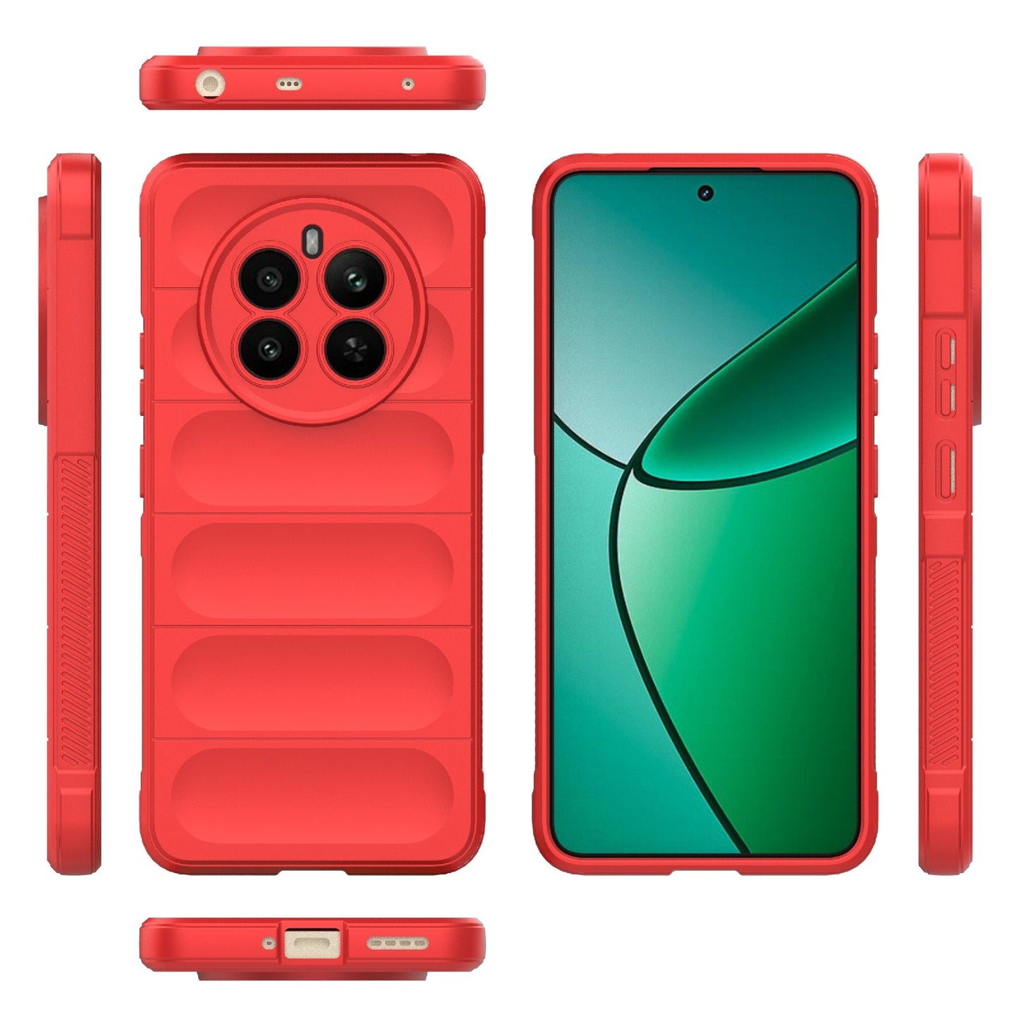Realme 12+ 5G Global Magic Shield TPU + Flannel Phone Case: Durable, Non-toxic, Easy Access, Stylish Design