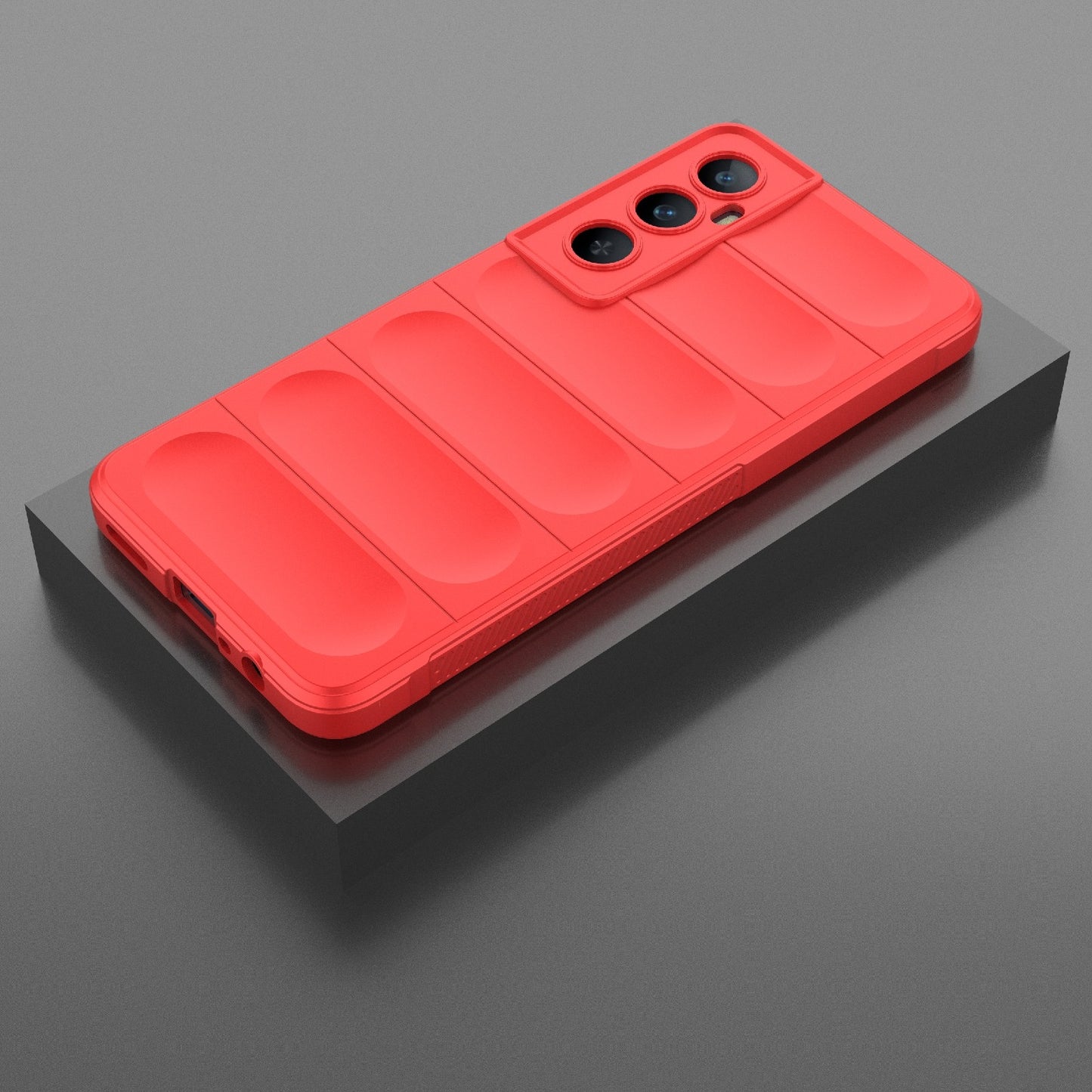 Realme C65 4G Global Magic Shield TPU + Flannel Phone Case: Durable, Non-toxic, Easy Access, Stylish Design