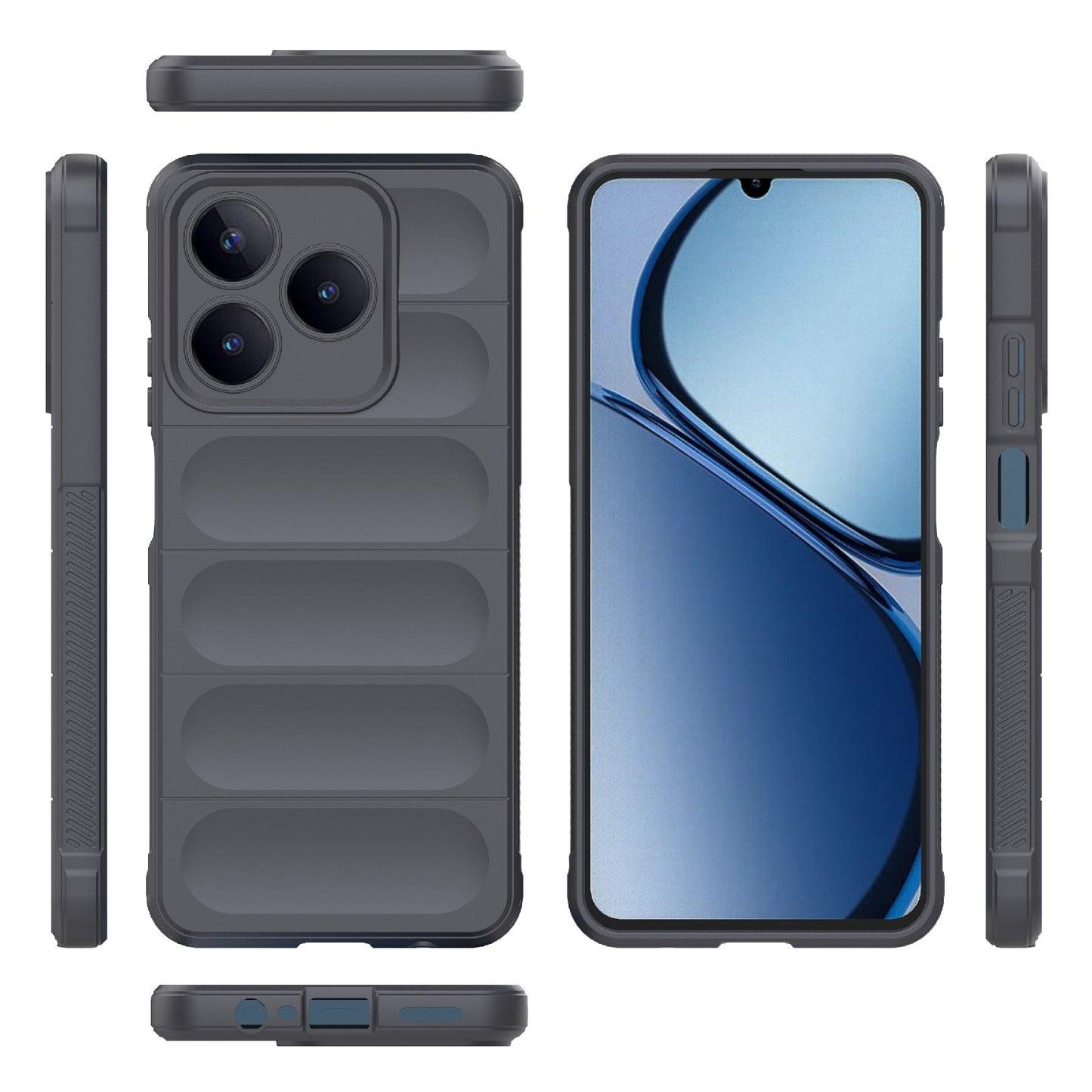 Realme C63 4G Global Magic Shield TPU + Flannel Phone Case: Durable, Non-toxic, Easy Access, Stylish Design
